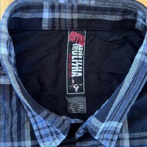 VTG Y2K Metal Mulisha Shirt Men's L Black Plaid Long Sleeve ButtonUp Flannel EUC